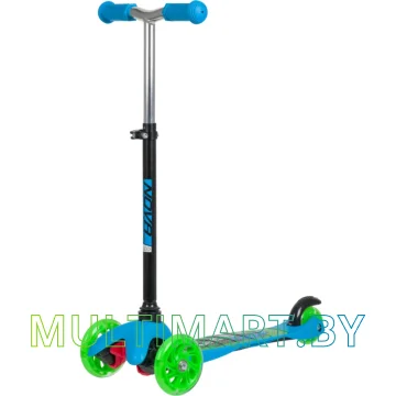 Самокат Novatrack Disco-Kids Print 120H.DISCOKIDS.SGBL20 (зеленый/синий, 2020)